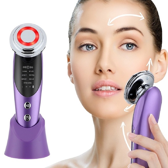 7-in-1-Facelifting-Geräte HF-Mikrostrom-Hautverjüngungs-Gesichtsmassagegerät Lichttherapie Anti-Aging-Falten-Schönheitsgerät Lightinthebox