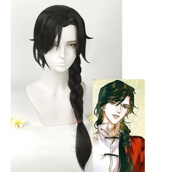 cosplay perücken hua cheng from heavens offizieller segen schwarz gestylt langes kunsthaar Lightinthebox