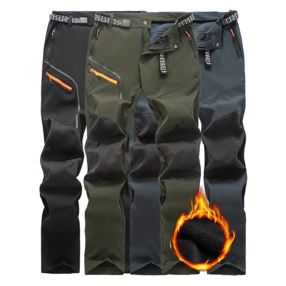 Herren Wasserdichte Wanderhose Fleece-gefütterte Hose Softshellhosen Winter Außen warm halten Windundurchlässig Atmungsaktiv Wasserdicht Hosen / Regenhose Unten Elastische Taille Tasche mit Lightinthebox