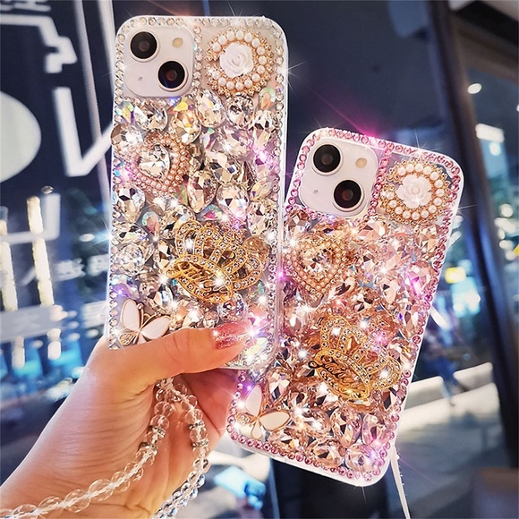 Handy Hülle Handyhüllen Für Apple Klassische Serie iPhone 14 Pro Max Plus 13 12 11 Mini X XR XS 8 7 Shutzrahmen Strass Ganzkörperschutz Kristalldiamant Kieselgel Lightinthebox