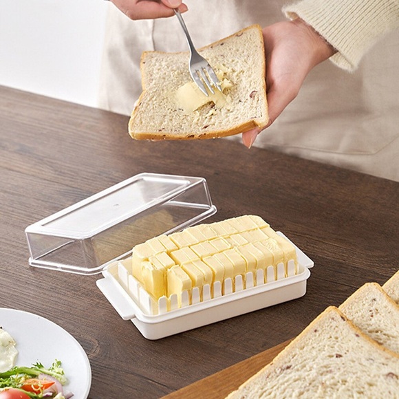 Butterschneide-Aufbewahrungsbox, Haushaltsbutter-Aufbewahrungsbox, Käse-Hilfsschneidebox, Butter-Staubschutz-Aufbewahrungsbox Lightinthebox