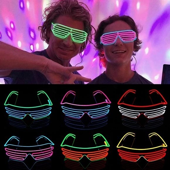 leuchtende brille led gafas leuchtende bril neon weihnachtsglühen sonnenbrille blinkendes licht glas für partyzubehör prop kostüme neu Lightinthebox