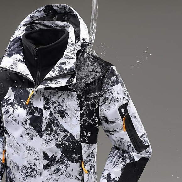 Herren 3-in-1-Jacken wandern Wasserdichte Wanderjacke Regenjacke Winter Draussen Tarnfarben warm halten Wasserdicht Windundurchlässig Atmungsaktiv Oberbekleidung Winterjacken Trench Coat Jagd Lightinthebox