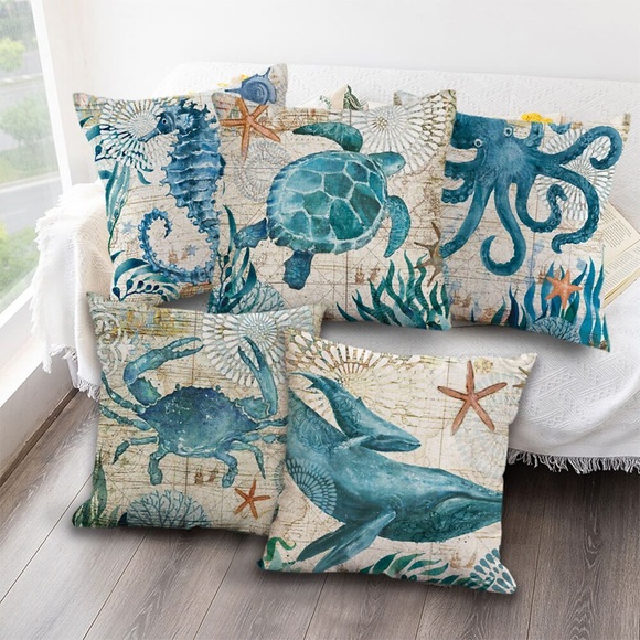 Kissenbezug 1pc weicher quadratischer Wurfkissenbezug Kissenbezug Kissenbezug für Sofa Schlafzimmer hochwertige Maschine waschbar Packung mit 1 Kunstleinenkissen für Sofa Couch Bett Stuhl dunkelblau Lightinthebox