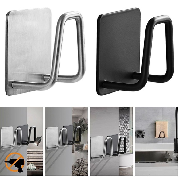 2 Stück Badezimmer-Küchenschwammhalter selbstklebende Waschbeckenschwämme Abfluss-Wäscheständer Edelstahl-Aufbewahrungshalter Küchen-/Badewannen-Zubehör Lightinthebox