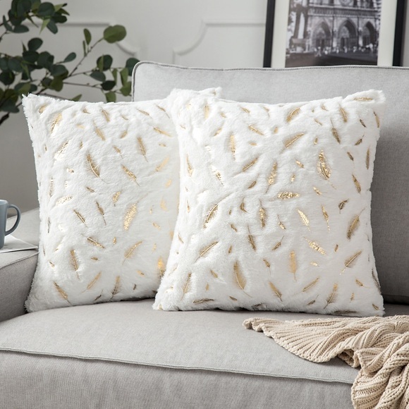 weicher plüsch kissenbezug goldfeder modern quadratisch gesäumt traditionell klassiker für schlafzimmer wohnzimmer sofa couch sessel überlegene qualität Lightinthebox