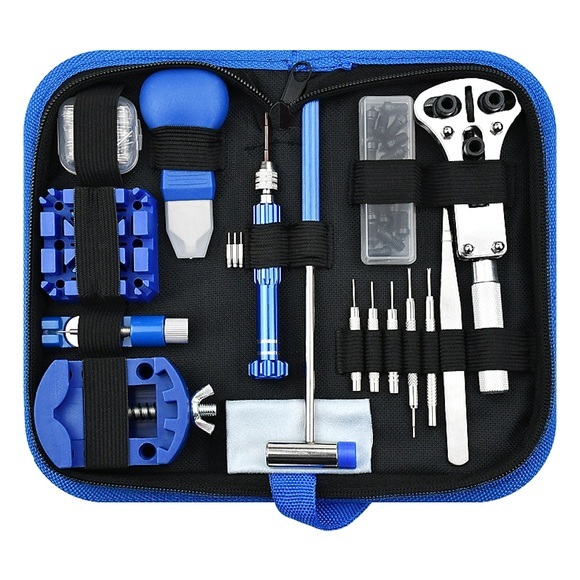 Uhr-Reparatur-Werkzeugsatz im neuen Stil 147-teiliges Uhren-Reparatur-Set, professionelles Batterie-Ersatzwerkzeug für Uhren, Werkzeug zum Entfernen von Uhrengliedern und -rückseiten, Federsteg-Werkzeugsatz mit Tragetasche Lightinthebox
