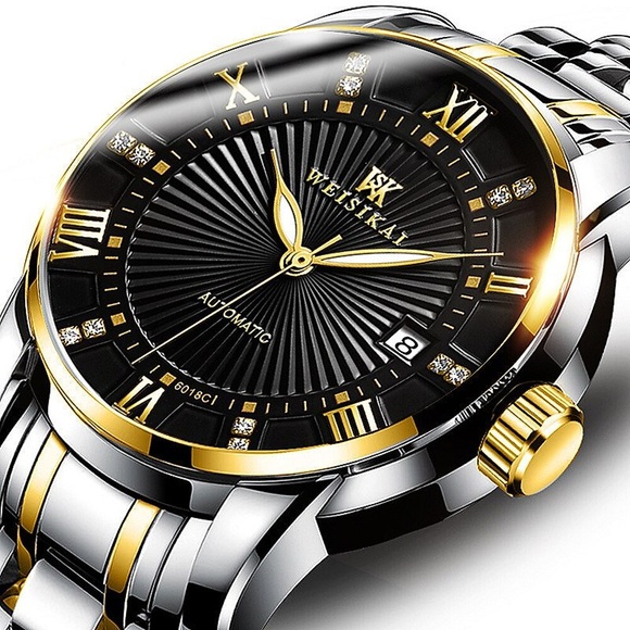 Mechanische Uhr für Herren Analog Automatikaufzug Sportlich leuchtend Stilvoll Outdoor Kalender Nachts leuchtend Legierung Edelstahl Mode Maschine Lightinthebox