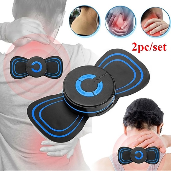 2 teile/satz mikrostrom ems mini massagegerät ems bioelektrische akupunkturpunkte massager stimulator schmerzlinderung hals zurück bein gesundheitswesen entspannung werkzeug zervikale tragbare massage Lightinthebox