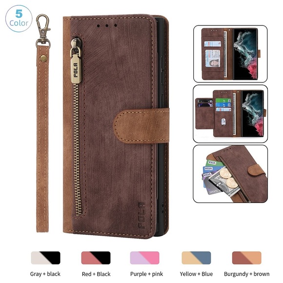 Telefon Hülle Handyhüllen Für Samsung Galaxy Ganzkörper-Gehäuse Ledertasche Brieftasche Kartenetui S22 Ultra Plus S21 FE S20 Note 20 Ultra S10 S10 Plus S10 Lite Note 10 Note 10 Plus Staubdicht mit Lightinthebox