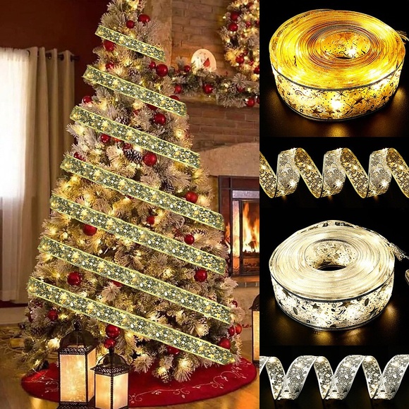 5m weihnachtsschmuck weihnachten led licht doppelschicht band lichterkette weihnachtsbaum dekoration leuchtende band anhänger Lightinthebox