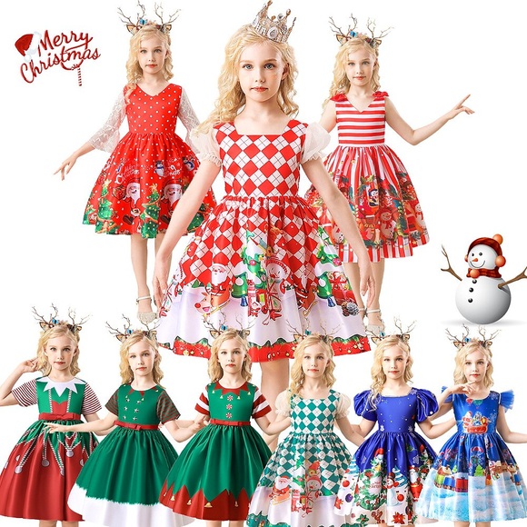 Kinder Mädchen ugly christmas dress kariertes partykleid knielanges kleid weihnachtsgeschenke baumwolle kurzarm active dress 3-7 jahre frühling grün blau pink Lightinthebox