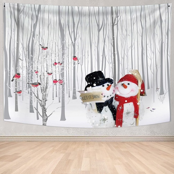weihnachten weihnachtsmann urlaub party wandteppich kunst dekor decke vorhang picknick tischdecke hängen hause schlafzimmer wohnzimmer wohnheim dekoration schneemann geschenk polyester Lightinthebox