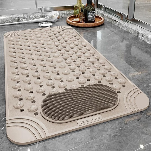 Duschmatte, Fußmassage, rutschfeste Badematte, maschinenwaschbare Wannenmatte für Dusche, Badezimmer, Badewanne, strapazierfähige PVC-Badewannenmatte, wasserdichter Teppich mit Saugnapf Lightinthebox
