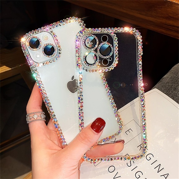 Handy Hülle Handyhüllen Für Apple Klassische Serie iPhone 14 Pro Max Plus 13 12 11 X XR XS 8 7 Shutzrahmen Strass Ganzkörperschutz Kristalldiamant Kieselgel Lightinthebox