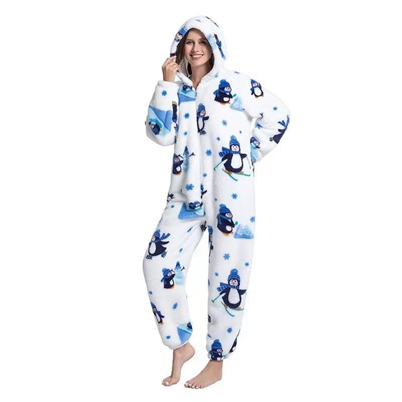 tragbare Fleece-Decke für Damen, Fleece-Strampler, Schlafanzug, Overall, warmer Sherpa-Strampler, Nachtwäsche, einteilig, Reißverschluss, mit Kapuze, Spielanzug, Loungewear Lightinthebox