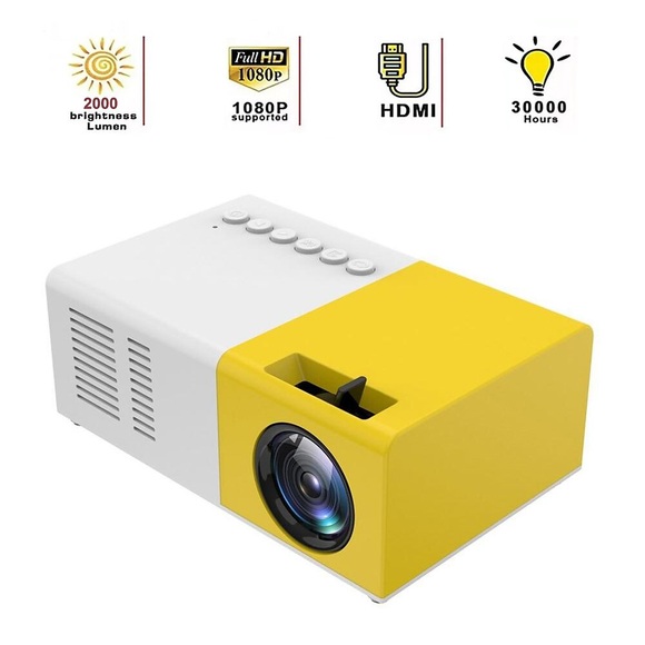 J9 tragbarer Mini-Projektor unterstützt HDMI-kompatible AV-USB-HD-1080p-Video-Media-Player LED-Mini-Projektor Heimkino-PC-Laptop Lightinthebox