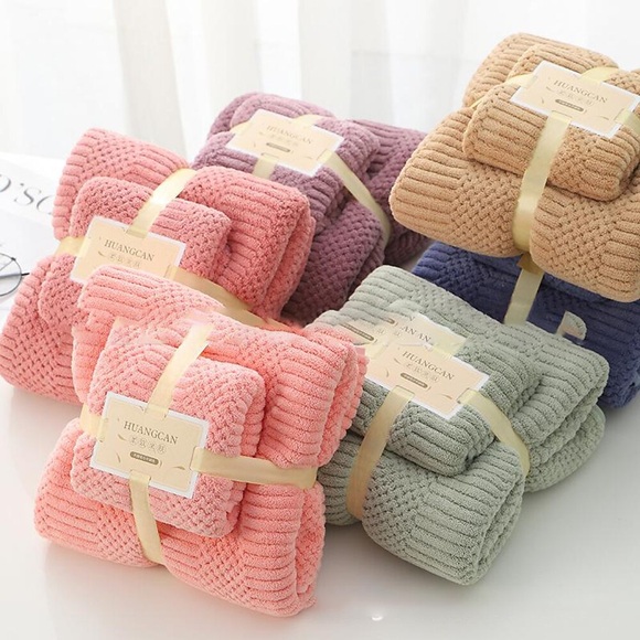 Waffel-Badetücher-Set für Badezimmer, dick, weichamp; saugfähige Badetücher, 1 Stück Badetuchamp;1 Stück Handtuch, schnell trocknendes Mikrofaser-Badetuch, Mehrzweck-Badetücher für Bad, Lightinthebox