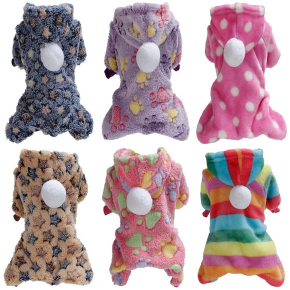 Hundekleidung, warmer Punktsterndruck Winterhundewelpenkostüm weicher Mantel Hoodie-Jackenbekleidung Lightinthebox