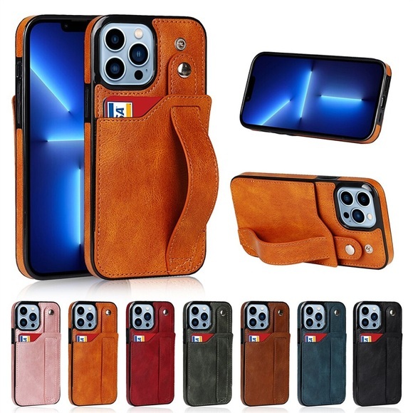 Telefon Hülle Handyhüllen Für Apple Ledertasche iPhone 14 Pro Max 14 Plus 13 12 11 Pro Max Mini X XR XS iPhone 8 Plus iPhone 8 iPhone 7 Plus iPhone 7 Magnetisch Leder mit Handschlaufe Einfarbig Lightinthebox