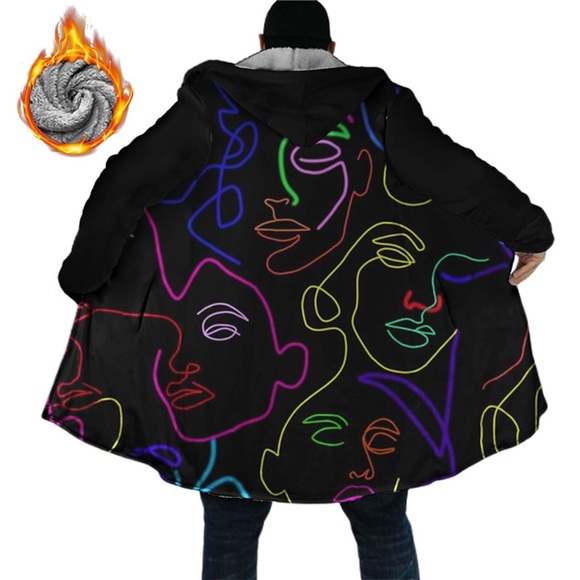 Herren Mantel warm halten Sport Natur Reisverschluss Abstrakt 3D-gedruckte Grafik Kapuzenpullover Modisch Jacken Oberbekleidung Langarm Zip Herbst Winter Lightinthebox