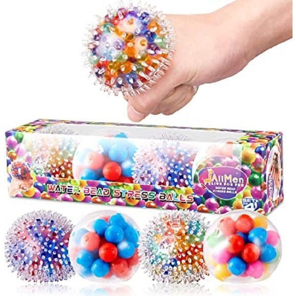 Wasserperlen-DNA-Stressabbaubälle für Kinder und Erwachsene Quetsch-Squishy-Ball-Fidget-Spielzeug lindern Angstzustände und verbessern den Fokus adhd sensorisches Spielzeug Geschenk (4er-Set) Lightinthebox