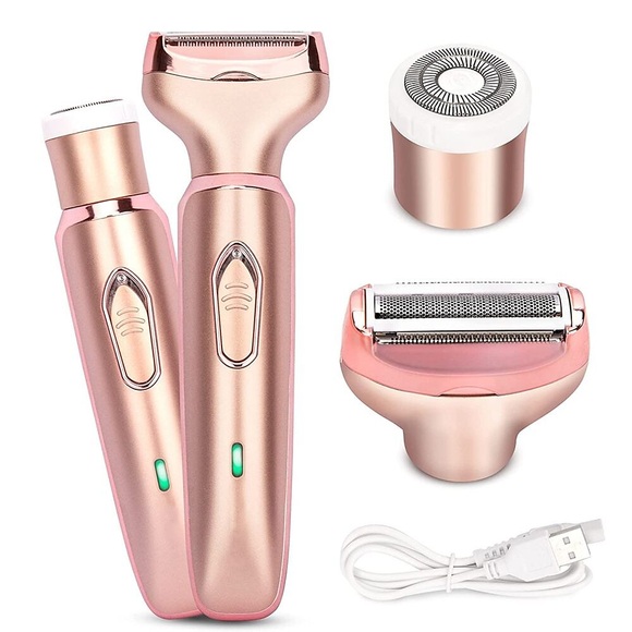 Professioneller 2-in-1-Frauen-Epilierer, Elektrorasierer, Haarentfernung, schmerzloser Gesichtsrasierer, Bikini-Schamhaarschneider, Heimgebrauchsmaschine Lightinthebox
