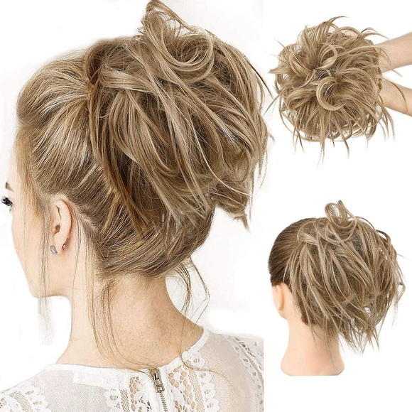 zerzauste Hochsteckfrisur Messy Bun Haarteil Haarverlängerung Pferdeschwanz mit elastischem Gummiband Hochsteckfrisur Pferdeschwanz Haarteil synthetische Haarverlängerungen Haargummis Pferdeschwanz Lightinthebox