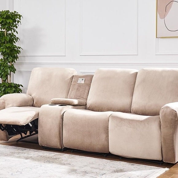 Liegesofabezüge für 3-Kissen-Couch mit Konsole, Liegesofabezug für 3-Sitzer-Sofa, geteilter Liegesofabezug für Möbel, Haustiere, Kinderschutz Lightinthebox