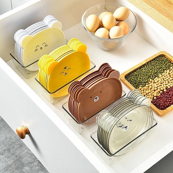 1et Haushalt Cartoon Bär Spieß Knochen Teller multifunktional Dessert Obst Kuchen Snack Tablett Esstisch Cartoon Geschirr Lightinthebox