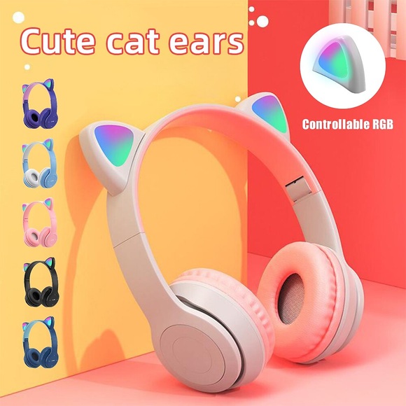 iMosi P47M Over-Ear-Kopfhörer Über Ohr Bluetooth 5.0 Stereo Eingebautes Mikro Katzenohr-Design für Apple Samsung Huawei Xiaomi MI Yoga Fitness Fitnesstraining Handy Büro Geschäft Kinderkopfhörer Lightinthebox