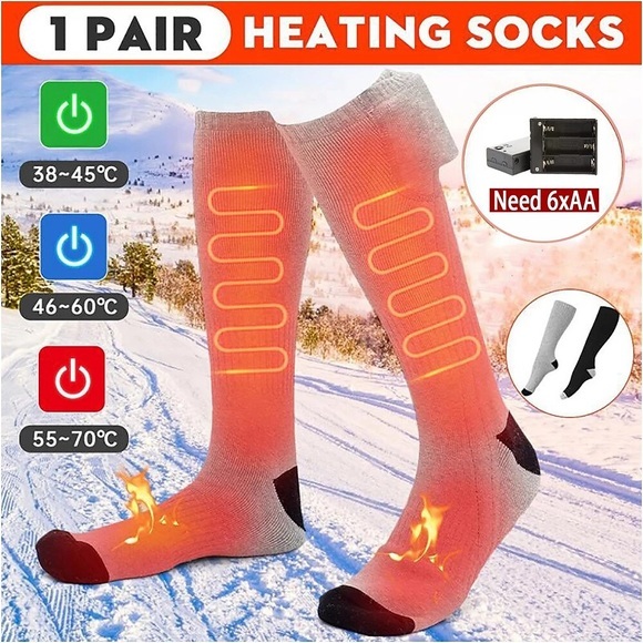 2022 elektrisch beheizte Socken Stiefel Fußwärmer USB wiederaufladbare Heizung Fußwärmer Artefakt Anti-Kälte-Wintersport-Socken Lightinthebox