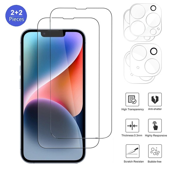 [22Pack] Handy Schutzfolie Kamera Schutzfolie Für Apple iPhone 14 Promax iPhone 13 Pro Max 12 Mini 11 Hartglas High Definition (HD) 9H Härtegrad Ultra dünn Handy-Zubehör Lightinthebox