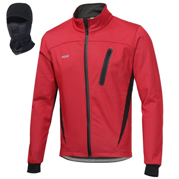 Winter-Radjacke für Herren mit Fahrrad-Sturmhaube, reflektierendem Thermo-Fleece gefüttert, winddicht, wasserdicht, Outdoor, Laufen, Bergsteigen, Regenbekleidung Lightinthebox