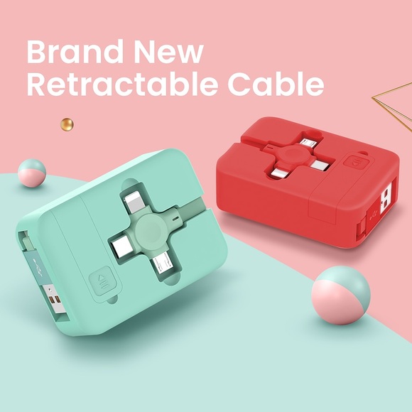 Multi-Ladekabel 3,3 Fuß USB-Verlängerung 2.4 A Ladekabel Schnellladen 3 in 1 Einziehbar Für iPad Samsung iPhone Handy-Zubehör Lightinthebox