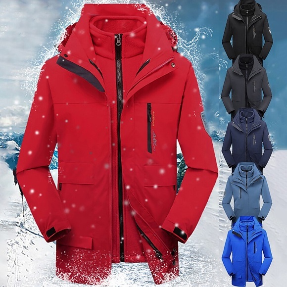 Herren 3-in-1-Jacken wandern Skijacke Winter Draussen Wasserdichte Wanderjacke Vlies Winter Draussen warm halten Fleece-Futter Wasserdicht Windundurchlässig Oberbekleidung Trench Coat Shirt Jagd Lightinthebox