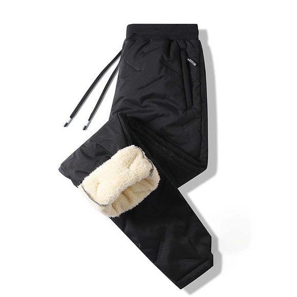Herren Sherpa Winterhose Hose Hosen Freizeithose Tasche Kordelzug Elastische Taille Feste Farbe Warm tragbar Täglich Festtage Strassenmode Stilvoll Schwarz Grau Mikro-elastisch Lightinthebox