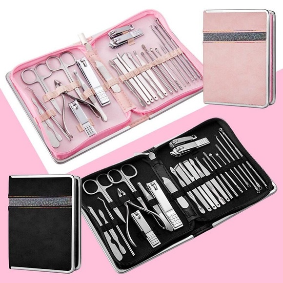 26-teiliges Nagelknipser-Set aus Edelstahl, Trimmer, Ohrstöpsel, Pflegeset, Maniküre, Pediküre, Schere, Pinzette, Nagelwerkzeug-Set Lightinthebox