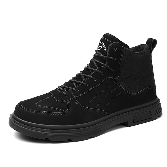Herren Stiefel Springerstiefel Arbeitsschuhe Casual Outdoor Wanderschuhe PU Schwarz Khaki Herbst Frühling Lightinthebox