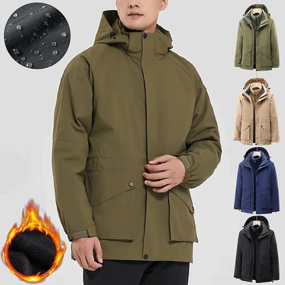 Herren 3-in-1-Jacken wandern Skijacke Winter Draussen Wasserdichte Wanderjacke Vlies Winter Draussen warm halten Fleece-Futter Wasserdicht Windundurchlässig Oberbekleidung Trench Coat Shirt Jagd Lightinthebox