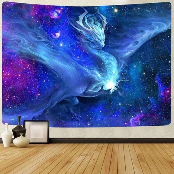 Drachen Galaxie Wandteppich Kunstdekor Decke Vorhang hängend Zuhause Schlafzimmer Wohnzimmer Dekoration Polyester Lightinthebox