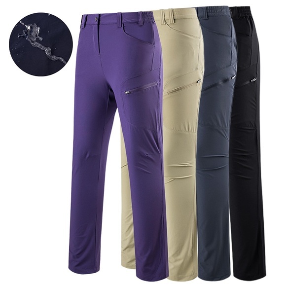 Damen Wasserdichte Wanderhose Außen Wasserdicht Atmungsaktiv Rasche Trocknung Leicht Hosen / Regenhose Unten Veilchen Schwarz Yoga Jagd Angeln M L XL XXL XXXL Lightinthebox