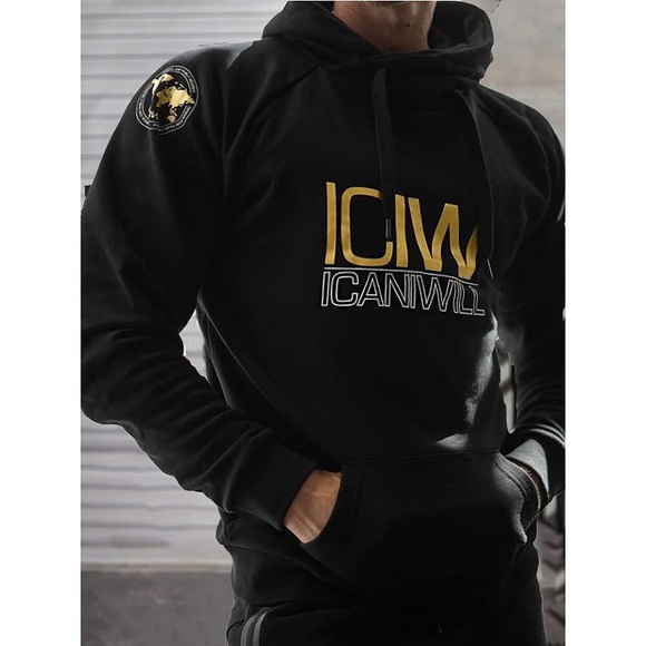 Herren Hoodie Sweatshirt Kapuze Sweatshirt Pullover Tasche Langarm Shirt Sportlich Athlässigkeit Winter warm halten Atmungsaktiv Weich Laufen Joggen Traning Sportbekleidung Sportkleidung Schwarz Grau Lightinthebox