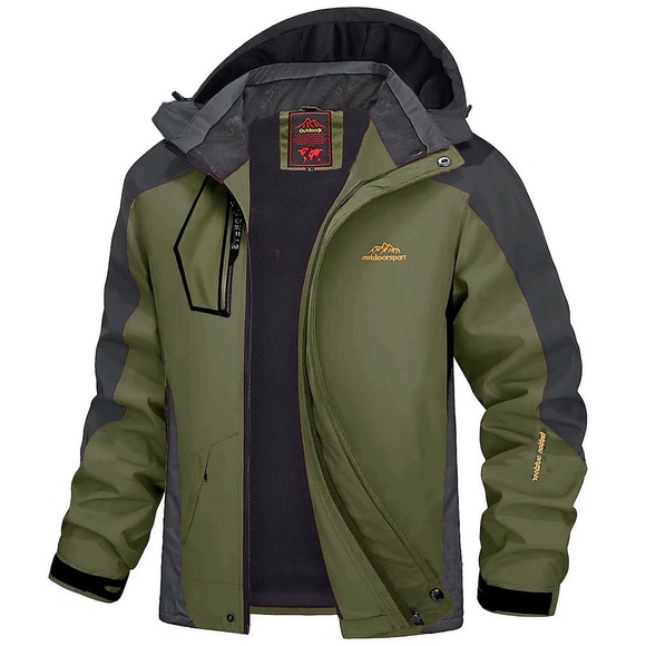 Herren Wasserdichte Wanderjacke Regenjacke Windjacke für Wanderer Draussen warm halten Wasserdicht Windundurchlässig Atmungsaktiv Oberbekleidung Kapuzenshirt Trench Coat Jagd Angeln Klettern Meerblau Lightinthebox