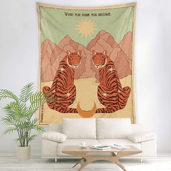 Cartoon schöne Tiger Wandbehang Tapisserie dekorative Kunst Decke Vorhang hängend zu Hause Schlafzimmer Wohnzimmer dekoratives Banner Lightinthebox