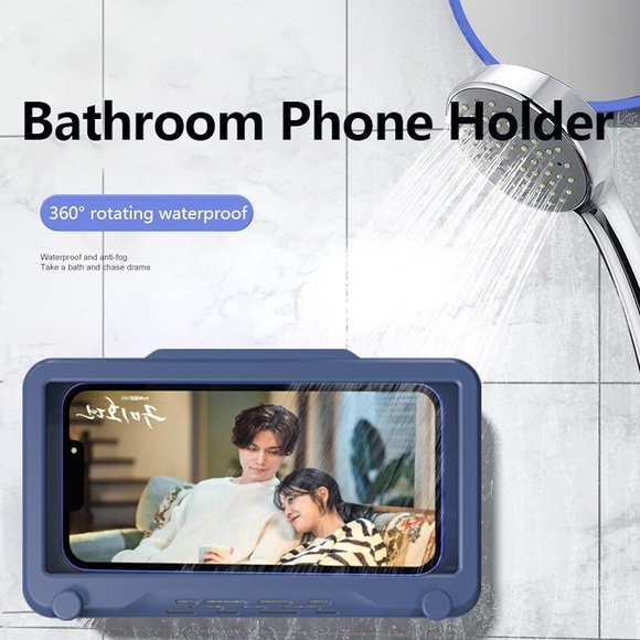 Duschhandyhalter, wasserdichter Anti-Fog-Touchscreen, Duschzubehör, Wandhalterung, Telefonhalter für Dusche, Badezimmer, Spiegel, Badewanne, Küche, unter 6,8-Zoll-Telefon Lightinthebox