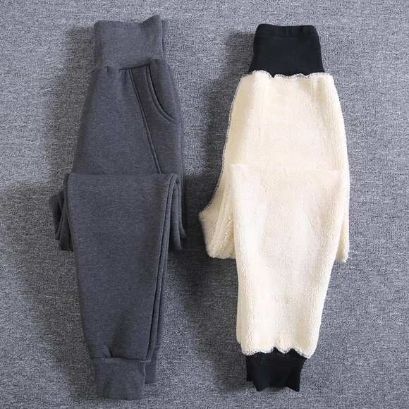 Damen Fleecehosen Hosen Hose Fleece-Futter Schwarz Grau Jogginghose Athlässigkeit Tasche In voller Länge warm halten Einfarbig M L XL 2XL 3XL Lightinthebox