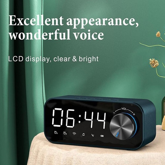 neue led digital dual wecker drahtlose bluetooth lautsprecher tf aux musik player die karte insert fahrzeug audio system Lightinthebox