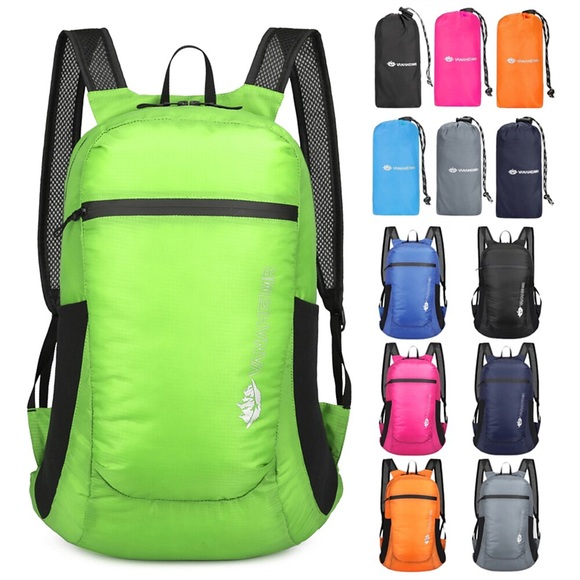 Leichter packbarer Rucksack Rutschfest Schnelles Trocknung tragbar Leicht Außen Fitness Fitnesstraining Jagd Klettern Polyester Elasthan Schwarz Grün Grau Lightinthebox