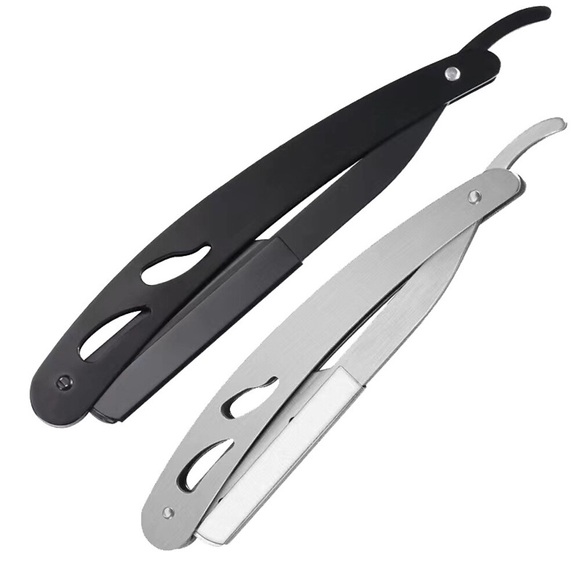 1pc Barber Rasiermesser Professional Barber Straight Edge Rasiermesser - Barber Rasiermesser kompatibel mit Rasiermesserkante für Barber Black Chrome Rasiermesser von Black Widow Lightinthebox